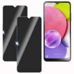 KULAIKE 2 adet mahremiyet koruması, Samsung Galaxy A03S için, zırh koruma camı, gözetleme önleyici koruyucu folyo, gizlenme önleyici, görüntü koruma folyosu, 9H sertlik, çizilmez, darbeye dayanıklı