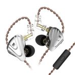 Kulak içi Monitörler, KZ ZSX 1DD+5BA Hibrid HiFi Stereo Gürültü İzolasyonlu Spor IEM Kulaklıklar/Kulaklıklar/Çıkarılabilir Kablo ile Kulaklıklar (MIC, Siyah)