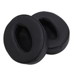 Kulak Muffs Earpads, Kulak Yastığı İşitme Koruyucusu Yumuşak Protein Deri Ses Yalıtımı Kulaklık Için (BLACK)