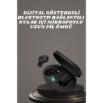 Kulaklık Dijital Göstergeli Bluetooth Bağlantılı Kablosuz Kulak Içi Mikrofonlu Dokunmatik Kontrol - Renkli