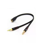 Kulaklık Mikrofon Ayırıcı Kablo Y Splitter Kablo 2 X 3.5 Mm Headphone