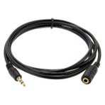 Kulaklık Uzatma Kablosu 3.5mm Stereo Dişi Erkek Aux Uzatma Kablosu 3m - Siyah