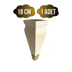 Kule Desenli Krem Plastik Ayak Mobilya Masa Ve Dolap Ayağı(18Cm - 23Cm)(Krem - Altın) Krem 18Cm 18Cm - 1 Adet