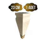 Kule Desenli Krem Plastik Ayak Mobilya Masa Ve Dolap Ayağı(18Cm - 23Cm)(Krem - Altın) Krem 23Cm 23Cm - 1 Adet