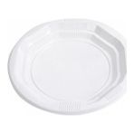 Kullan At Market Roll-Up 21 cm Plastik Tabak 100 Adetli Hijyenik Sunum İçin Beyaz Renkli