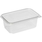 Kullan At Tek Kullanımlık Plastik Kapaklı Kase 1000 gr 50 Adet Sızdırmaz Plastik Kap 1 kg - Şeffaf