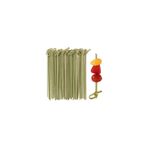 KULLANATMERKEZİ Bambu Kokteyl Çubukları, 100 Adet Kanepeler ,mezeler,parti Malzemeleri 15 Cm (YEŞİL)