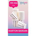 Kullanatsepetim 7oz Karton Bardak 100 Adet 1.kalite Akıtmaz Sızdırmaz bardak