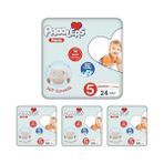 Külot Bebek Bezi 5 Numara Junior 24 Adet (11-18 Kg) Eko Paket (4 Paketi) - 0 - 1 Ay