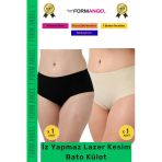 #Külot Lazer Kesim İz Göstermez Kaymayı Önleyen Doku 2 Beden Küçülten Hayalet Bato Külot 2'Li Set