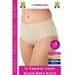#Külot Lazer Kesim İz Göstermez Kaymayı Önleyen Doku 2 Beden Küçülten Hayalet Bato Külot - 4 Adet