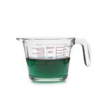 Kulplu Cam Beher 500 mL - Ölçü Kabı - Okunması Kolay Ölçeklendirme