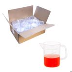 Kulplu Plastik Ölçü Kabı Beher 500 mL - Kabartma Dereceli - 12 Adetlik Toptan Set