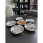 Kulpsuz Bakır Çerezlik-Kahvaltılık-Reçellik-Sunumluk Set (12 cm x 2,3 Cm)