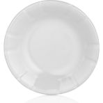 Külsan 1019.PW - Classic 6'lı Beyaz Oluklu Çukur Tabak Seti 19 cm, Thermoset Melamin