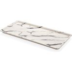 Külsan 105325.WM - Mayammar White Marble Mermer Efektli Dikdörtgen Tabak 53X25 Cm, Thermoset Melamin - 53 x 25 cm