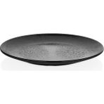 Külsan 10940.BL - Mina Yağmur Efektli Krem Siyah Yuvarlak Tabak 40 Cm, Thermoset Melamin
