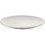 Külsan 10940.CW - Mina Yağmur Efektli Krem Beyaz Yuvarlak Tabak 40 Cm, Thermoset Melamin