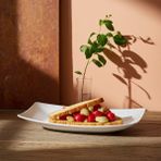 Külsan 113923 - Como Krem Beyaz Dikdörtgen Tabak 39X23 Cm, Thermoset Melamin - 39 x 23 cm