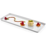 Külsan 115.PW - 3'lü Beyaz Dikdörtgen Tabak Seti 39X14 Cm, Thermoset Melamin - 30 x 14 cm