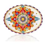 Külsan 11839.CW.COR - Tilda Cordoba Oval Tabak 39X29 Cm, Thermoset Melamin - 39 x 29 cm