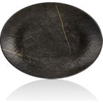 Külsan 11849.BL.PTR - Tilda Portoro Oval Tabak 49X36,5 Cm, Thermoset Melamin - 49 x 36,5 cm