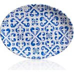 Külsan 11849.CW.SAN - Tilda Santorini Oval Tabak 49X36,5 Cm, Thermoset Melamin - 49 x 36,5 cm