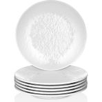 Külsan 11920.CW – Tilda 6'lı Krem Beyaz Yuvarlak Tabak 20 cm, Thermoset Melamin