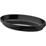 Külsan 21040.BL - Olie Oval Siyah Servis Tabağı 40x25cm, Thermoset Melamin