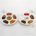 Külsan 28 cm Termo Melamin Bölmeli Meyve Çerez Meze Tabağı 2 Adet