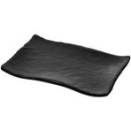 Külsan 30034.BL - Terra 2'li Siyah Dikdörtgen Tabak Seti, 34,1x23,6 cm, Thermoset Melamin