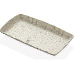 Külsan 41016.WG - Polaris 6'lı Beyaz Granit Efektli Dikdörtgen Tabak Seti 15,4x8,9 Cm, Thermoset Melamin - 15,4 x 8,9 cm