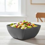 Külsan 42025.G - Corona 2'li Gri Kare Kase 25X25 Cm, Thermoset Melamin - 4,5 lt