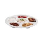 Külsan 6 Bölmeli Melamin Meze Tabağı 28 Cm Beyaz - Beyaz