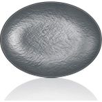 Külsan M11835.G - Tilda Matt 2'li Gri Oval Tabak Seti 30X22,3 Cm, Thermoset Melamin - 30 x22,3 cm