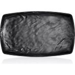 Külsan M7433.BL - Carre Matt 3'lü Siyah Dikdörtgen Tabak Seti 20X33 Cm, Thermoset Melamin - 20 x 33 cm