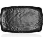 Külsan M7437.BL - Carre Matt 2'li Siyah Dikdörtgen Tabak Seti 23,5X37 Cm, Thermoset Melamin - 23,5 x 37 cm