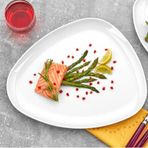 Külsan Thermoset 25x20 cm 6'lı Melamin Bermuda Üçgen Servis Tabağı
