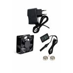 Kuluçka Makinesi Seti, DC 12V Fan ve Adaptör Dahil, Nem Ölçer ve Higrometre ile Komple Kuluçka Kontrolcüsü