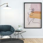 Kum Dokulu Soyut Ben Tablo, Parlak Ahşap, 60X90