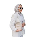 Kum Petek Desen Twill İpek Eşarp