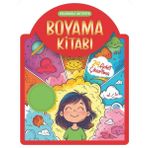 Kum Yayınevi Çıkartmalı Boyama Kitabı - Kırmızı - Eğlenceli Aktivite