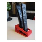 Kumanda Organizer Standı Uzaktan Kumanda Düzenleyici 2 TV Kumandalık Modern Kırmızı, wev234