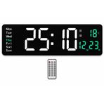 Kumandalı LED Dijital Duvar Saati Büyük Ekran 39 cm | Geri Sayım Timer, Çift Alarm, Sıcaklık & Tarih Göstergeli, Duvara Monte & Masaüstü Kullanım