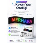 Kumandalı Led Matrix Panel Kayan Yazı Tabelası Renkli Mesaj Saat Gösterimli