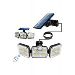 Kumandalı Solar Güneş Enerjili 122 Ledli Hareket Sensörlü Bahçe Aydınlatma Sokak Lambası