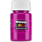 Kumaş Boyası, Canlı Renkler, Solmaz, Tişört, Çanta, Tekstil Boyası-Pembe Renk 30ML-1 Adet