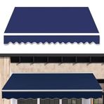Kumaş Değiştirme (Çerçevesiz) Geri Çekilebilir Teras Stor Perde, Su Geçirmez, Pencere Güneşliği, Kapı, Dış Mekan Tente, Teras Tente, Polyester, Lacivert, 4 x 1,5 m/1