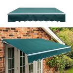 Kumaş Değiştirme (Çerçevesiz) Geri Çekilebilir Teras Stor Perde, Su Geçirmez, Pencere Güneşliği, Kapı, Dış Mekan Tente, Teras Tente, Polyester, Yeşil, 2 x 1,5 m/6,5 x 5