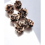 KUMAŞ LEOPAR DESENLİ UZUN KÜPE
